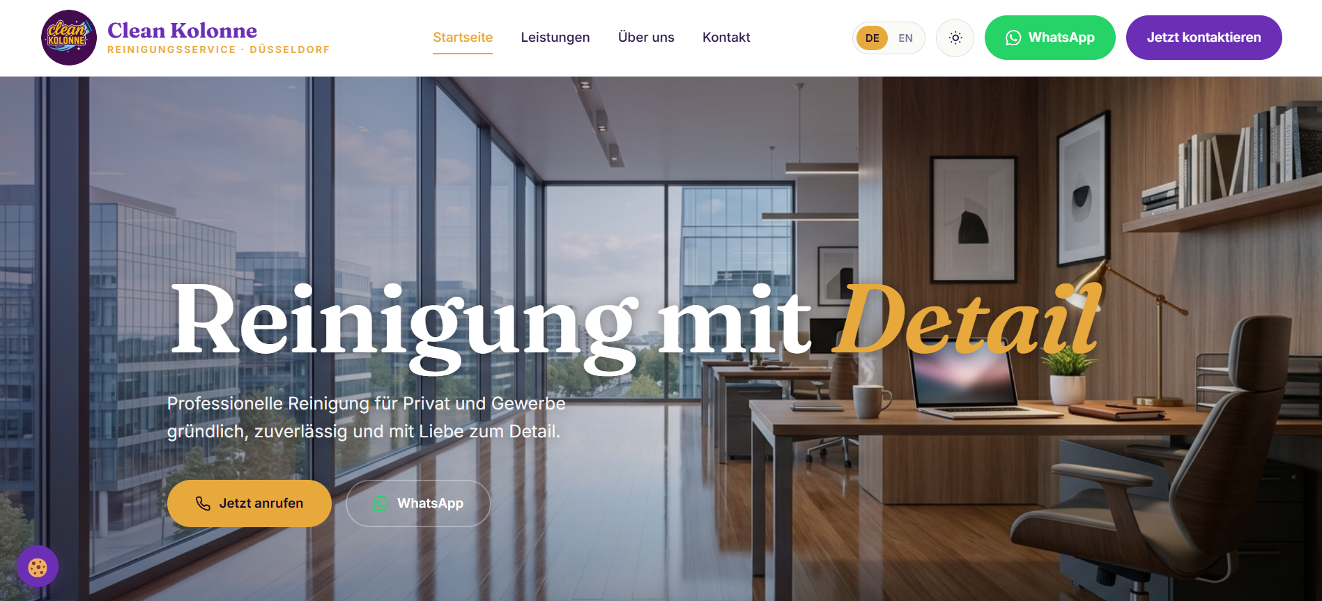 Webseite Desktop-Ansicht
